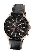 Christina Design London Racing Sport Quartz with Black Dial Analogue Display and Black Leather Strap 516RBLBL