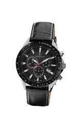 Christina Design London Racing Sport Quartz with Black Dial Analogue Display and Black Leather Strap 516SBLBL