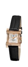 Christina Design London Wave Quartz with Mother of Pearl Dial Analogue Display and Black Leather Strap 142RWBL