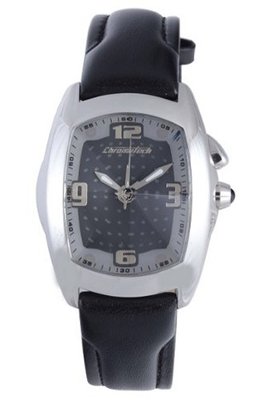 Chronotech CT.7660M-04 black calfskin band .