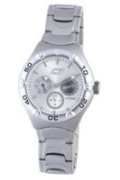 Chronotech Silver Dial Brushed Stainless Steel