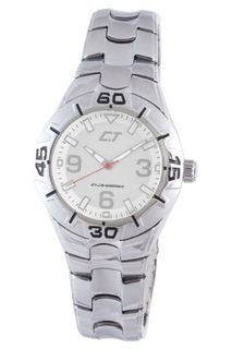 Chronotech Silver Dial Polished Stainless Steel