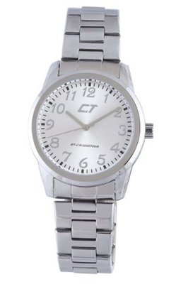 Chronotech Silver Dial Polished Stainless Steel