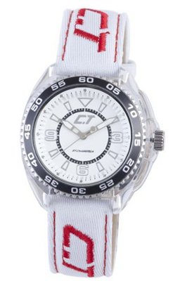 Chronotech White and Red Canvas