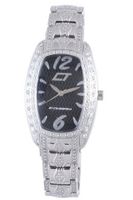 Chronotech Woman's Black Dial Crystal Stainless Steel