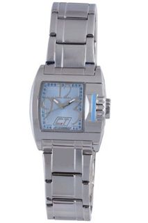 Chronotech Woman's Blue Dial Polished Stainless Steel