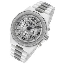 Cirros Milan White Explosion Ceramic and Silver Carbon Fiber Chronograph