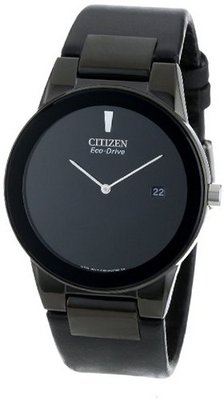 Citizen AU1065-07E Eco-Drive "Axiom" Black Leather Strap