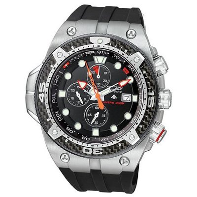 Citizen BJ2135-00E Eco-Drive Promaster Carbon Rubber Strap Imperial Dive