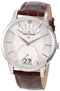 Claude Bernard 34004 3 AIN Classic Gents Brown Leather Big Day Date
