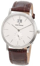 Claude Bernard 64010 3 AIN Classic Gents Silver Dial Brown Leather Date