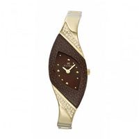 Clyda Analog Quartz with Brown Dial and Golden Stainless Steel Bracelet - CLH0038HMPW