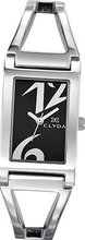 Clyda Analogue Quartz CLD0479RNBW Silver Metal Bracelet Black Dial