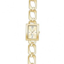 Clyda CLD0414PTBX Analog Quartz , Yellow Steel Bracelet with Synthetic Stones