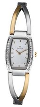 Clyda CLG0082BBIW Analog Quartz , Two-tone Steel Bracelet, Silver Back and Synthetic Stones