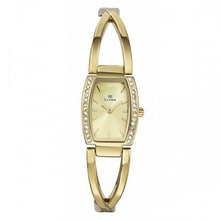 Clyda CLG0082HTIW Analog Quartz with Yellow Steel Bracelet and Golden Back