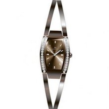 Clyda CLG0082JMIW Analog Quartz , Brown Steel Bracelet with Synthetic Stones