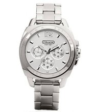 Coach Boyfriend Chronograph Stainless Steel Silver