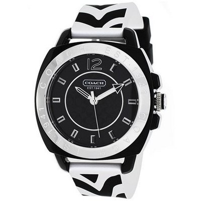 Coach Boyfriend Silicone Rubber Zebra Strap 14501622