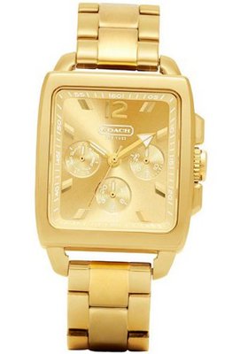 Coach Chronograph Gold Square