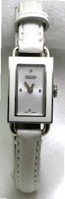 Coach es- Coach Bridle with White Enameled Bezel