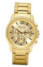 Coach Gold Ladies Signature Sport Chronograph Bracelet