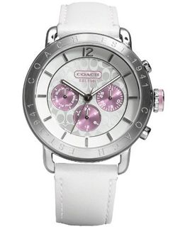 Coach Legacy Sport Multifunction White Leather Strap 14501650
