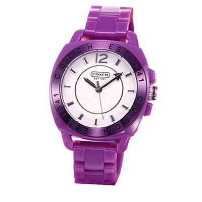 Coach Purple Boyfriend Plastic Bracelet