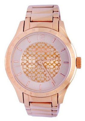Coach Rose Gold Tone Printed Dial 14501793