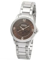Coach Stainlees Steel Signature C logo Brown Dial 14501632