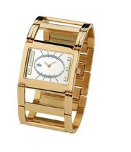 Cobra Analog Quartz with Golden Steel Bracelet and Dial, White Back - CO118/1ACDO