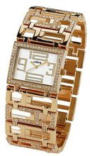 Cobra CO102/1SDO Ladies Quartz Analogue Strap and Dial with Stones Golden Metal White Dial