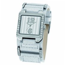 Cobra - CO227SS4L1 - Ladies - Analogue Quartz - Silver Dial - White Leather Strap