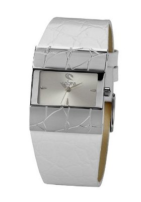 Cobra - CO236SS4L1 - Ladies - Analogue Quartz - Silver Dial - White Leather Strap