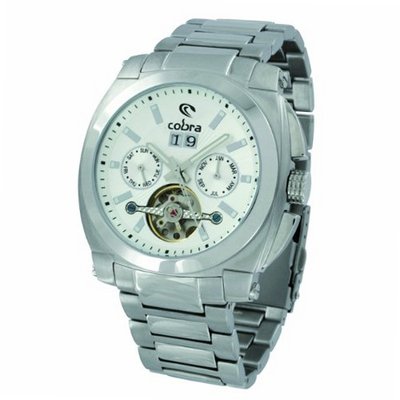 Cobra - CO513SS1M - Gents - Self-Winding Automatic - White Dial - Golden Stainless Steel Strap