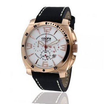 Cobra CO607SR1L2 Aviator Chronograph Sport Analog White