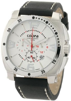Cobra CO607SS1L2 Aviator Chronograph Sport Analog White