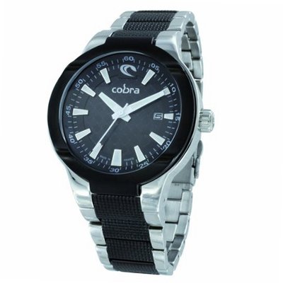 Cobra - CO677SB2M - Gents - Analogue Quartz - Black Dial - Golden Stainless Steel Strap