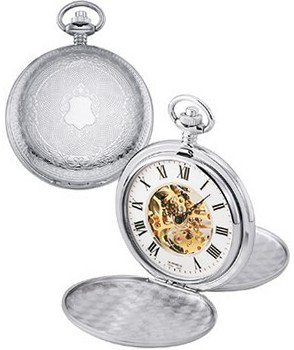 Colibri Classic Mechanical 17 Jewles Etched Crest Pocket Pws095809x