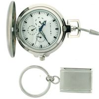 Colibri Gift Set Pocket Stainless Steel Collection with Chain Key Chain in Box PWQ096849S
