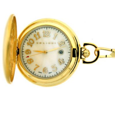 Colibri Gold Tone Pocket with Mother of Pearl Dial PWS002006Y