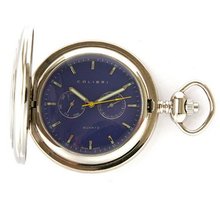 Colibri Hunting Case Stainless Steel Pocket Tech Design Day Date PWQ096909 SALE