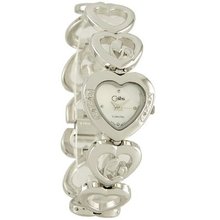 Colibri Mother's Joy 4 Diamond Silver Tone Child in Heart Bracelet Quartz