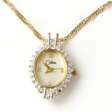 Colibri Pendent CZ Diamond Stones Locket With Chain Goldtone Keepsake Heart Box PWD020007 SALE