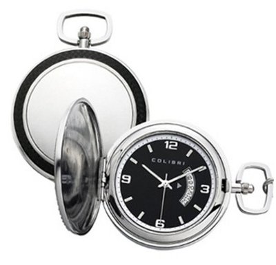 Colibri Pocket Brushed Stainless and Rubber with Chain