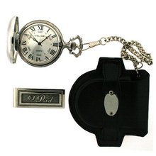 Colibri Quartz Silver # 1 Dad Pocket Money Clip & Case Set Pwq095258p