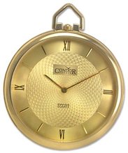 Condor 14kt Gold Open Face Swiss Pocket Gold tone Dial Quartz 14k