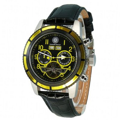 Constantin Durmont Automatic CD-PUEB-AT-LT-STYL-BK with Leather Strap
