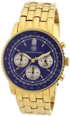 Constantin Durmont Quartz Admiral CD-ADMI-QZ-GD-GDGD-BL with Metal Strap