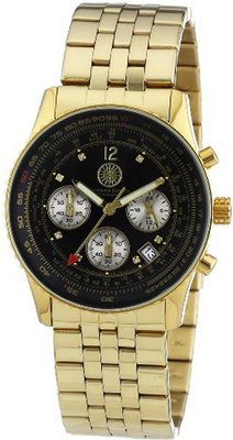 Constantin Durmont Quartz Air Commander CD-AIRC-QZ-GD-GDGD-BKD with Metal Strap